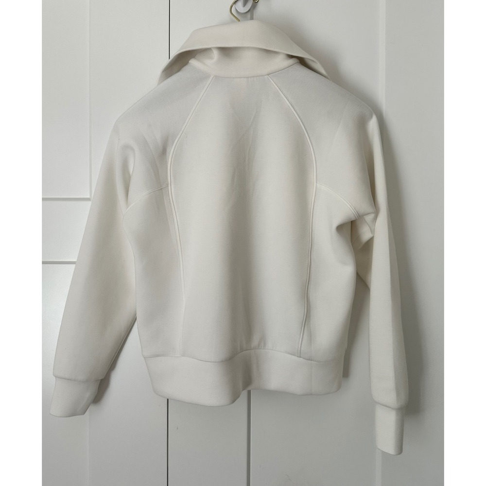 Spanx AirEssentials Half Zip Pullover White Sweatshirt S Small - Picture 2 of 6